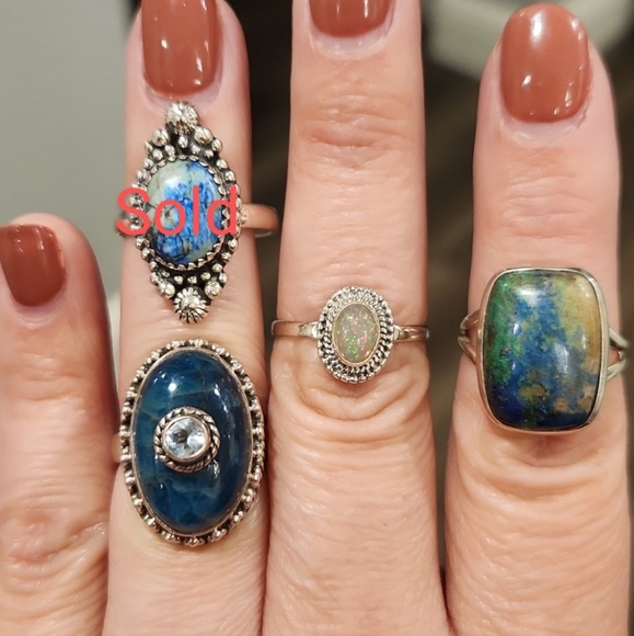 NEW Size 8.5 Genuine Sterling Silver Rings - Picture 7 of 8